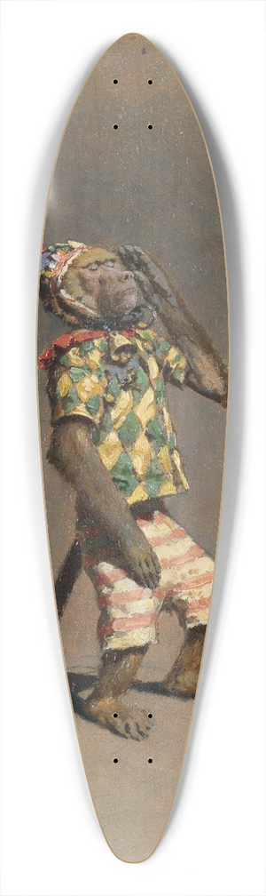 Arthur Von Ferraris - A Clever Monkey 39.3 inch art pintail longboard deck