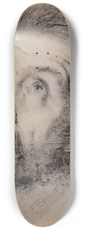 Bernardo Strozzi - Study for St Francis of Assisi adoring the cross 8.25 inch art skate deck