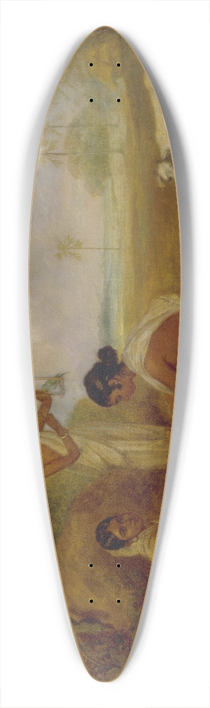 Arthur William Devis - Grinding Corn 39.3 inch art pintail longboard deck