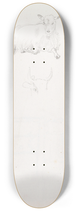 Adolph Tidemand - Dyrestudier 8.25 inch art skate deck