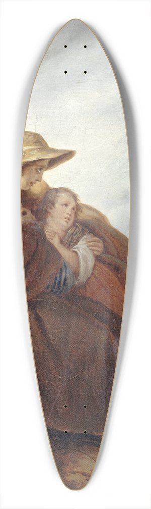 Ary Scheffer - The sailors family 39.3 inch art pintail longboard deck
