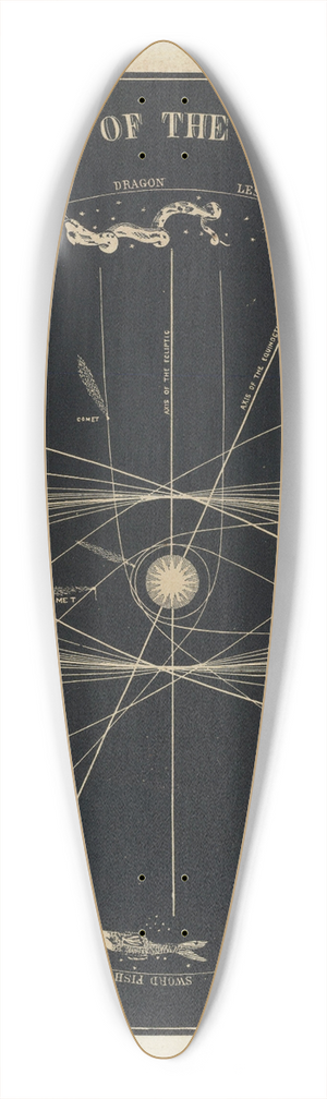 Asa Smith - Orbits of the planets 39.3 inch art pintail longboard deck