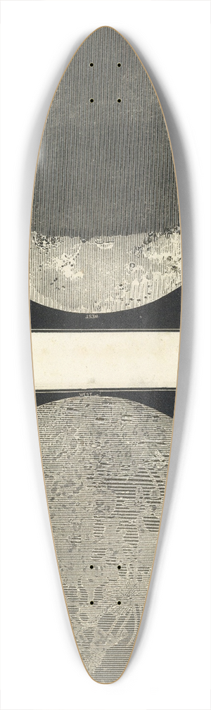 Asa Smith - Telescopic view of the full Moon. Telescopic view of the Moon past the last quadrature. 39.3 inch art pintail longboard deck