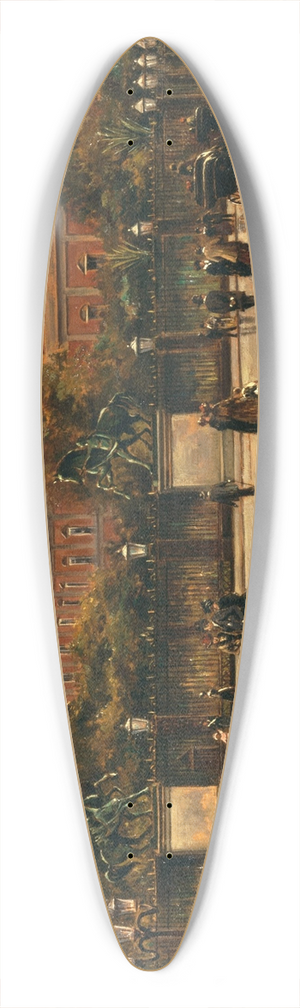 Attilio Pratella - Naples, Palazzo Reale 39.3 inch art pintail longboard deck