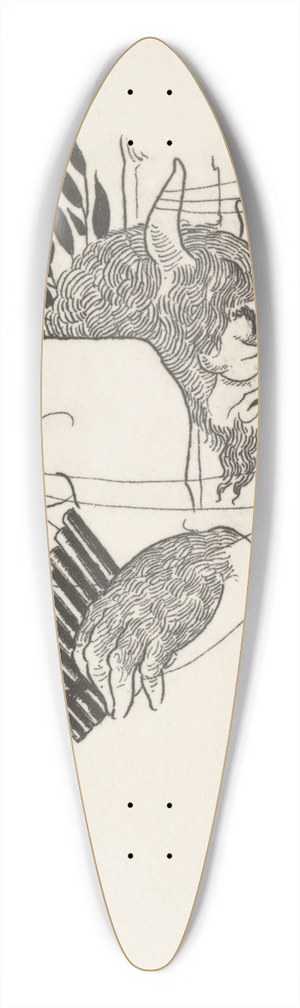 Aubrey Vincent Beardsley - Grotesques by Aubrey Beardsley 7 39.3 inch art pintail longboard deck