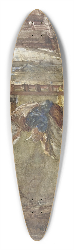 August Alleb - Aardappelschilster 39.3 inch art pintail longboard deck August Alleb - Aardappelschilster 39.3 inch art pintail longboard deck