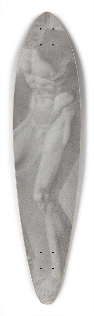 August Alleb - Figuurstudie van een staande man, van voren gezien 39.3 inch art pintail longboard deck