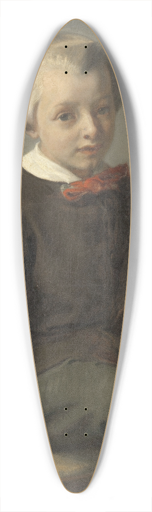 August Alleb - Portrait of a Boy 39.3 inch art pintail longboard deck