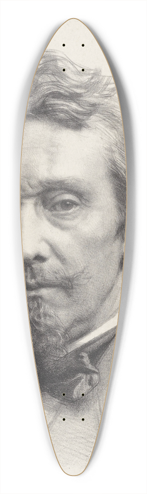 August Alleb - Portret van kunstenaar Petrus Franciscus Greive 39.3 inch art pintail longboard deck