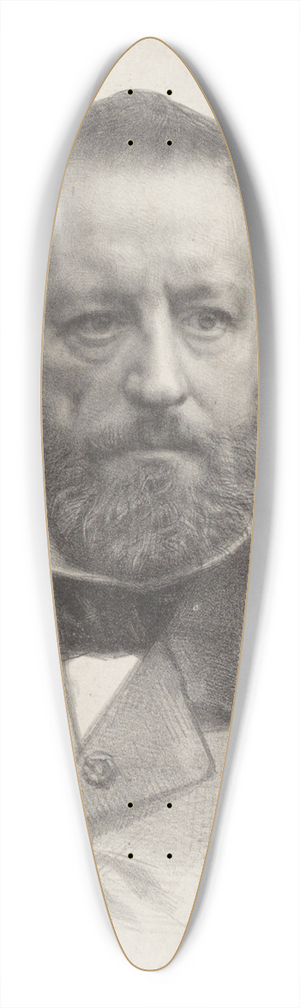 August Alleb - Portret van kunstenaar Wouter Verschuur 39.3 inch art pintail longboard deck