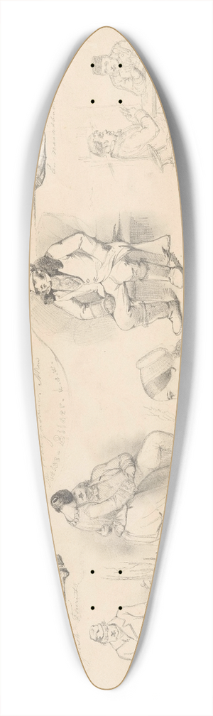 August Alleb - Schetsen van een reis 39.3 inch art pintail longboard deck