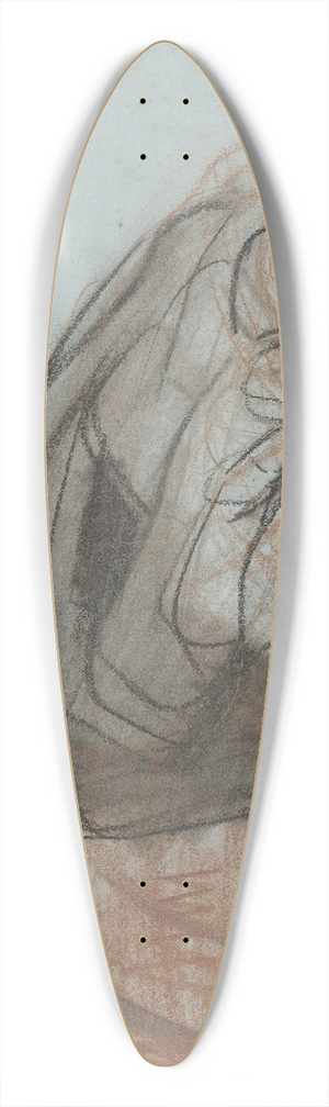 August Alleb - Vrouw, naar boven kijkend 39.3 inch art pintail longboard deck August Alleb - Vrouw, naar boven kijkend 39.3 inch art pintail longboard deck