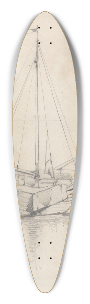 August Alleb - Zeilschip 39.3 inch art pintail longboard deck August Alleb - Zeilschip 39.3 inch art pintail longboard deck