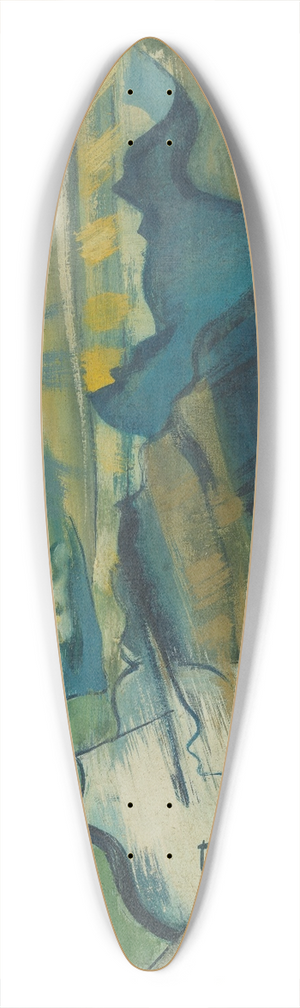 August Babberger - Landschaft mit liegendem Wanderer 39.3 inch art pintail longboard deck