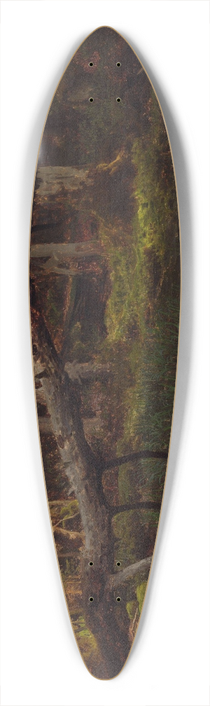 August Cappelen - Study of a Decaying Wood 39.3 inch art pintail longboard deck