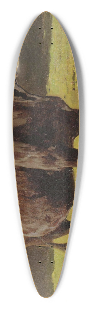 Auguste Bonheur - A Cow Grazing In A Meadow 39.3 inch art pintail longboard deck