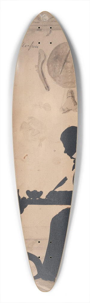 Auguste Edouart - Sir Walter Scott 39.3 inch art pintail longboard deck