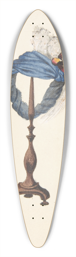 Auguste Flix - A Hat on a Stand 39.3 inch art pintail longboard deck