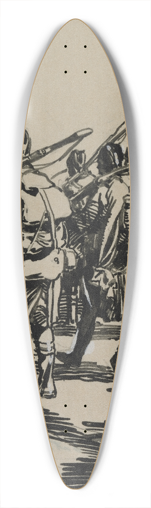 Auguste Louis Lepre - Bataille des frontires: groupe des soldats britanniques 39.3 inch art pintail longboard deck