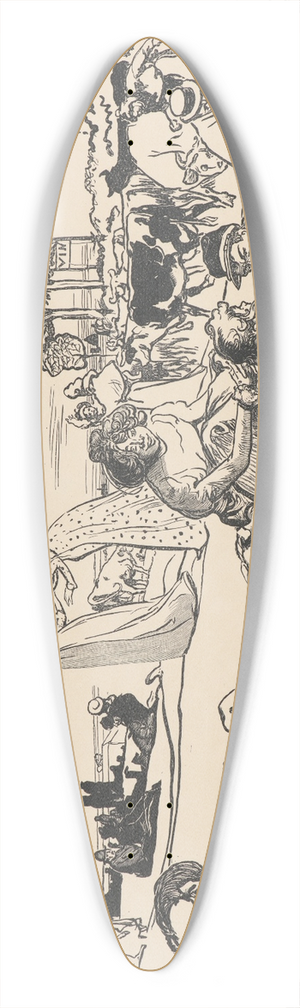 Auguste Louis Lepre - Bucolique Moderne 2 39.3 inch art pintail longboard deck