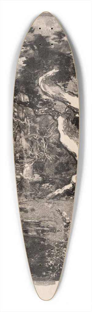 Auguste Louis Lepre - Le Clovis, Plateau de Bellecroix 39.3 inch art pintail longboard deck