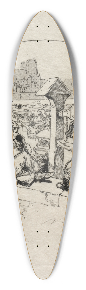 Auguste Louis Lepre - March aux Pommes, No. 2 39.3 inch art pintail longboard deck