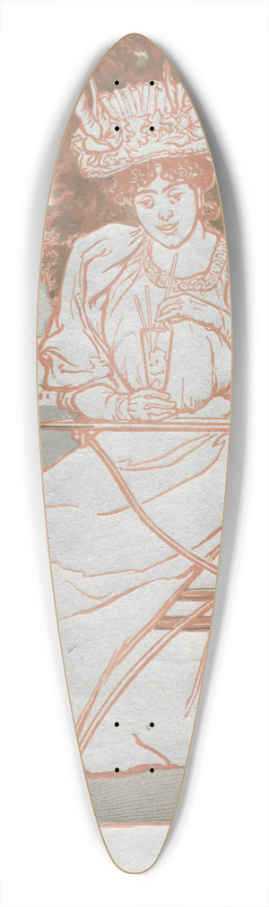 Auguste Louis Lepre - Paris Almanac, 1897; Summer 39.3 inch art pintail longboard deck Auguste Louis Lepre - Paris Almanac, 1897; Summer 39.3 inch art pintail longboard deck