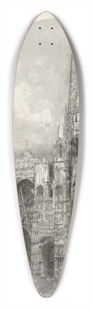 Auguste Louis Lepre - Rouen Illustr; La Cathedrale de Rouen 39.3 inch art pintail longboard deck