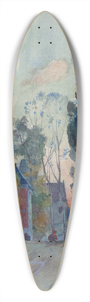 Auguste Louis Lepre - Rue de Jouy le Comte 39.3 inch art pintail longboard deck Auguste Louis Lepre - Rue de Jouy le Comte 39.3 inch art pintail longboard deck