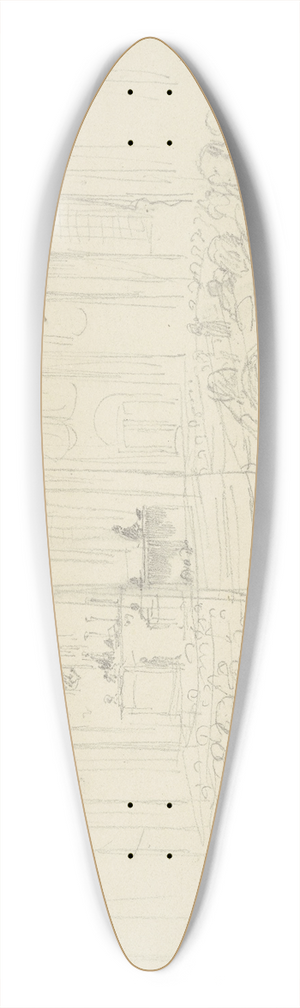 Auguste Raffet - Nationalversammlung in der Frankfurter Paulskirche 1849 39.3 inch art pintail longboard deck