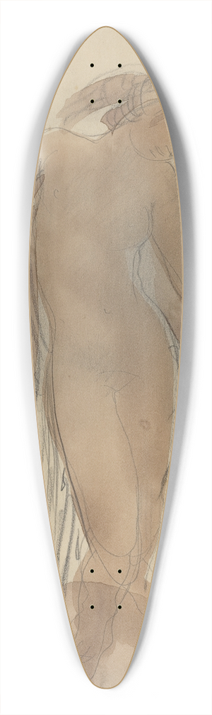 Auguste Rodin - Figure Facing Forward 39.3 inch art pintail longboard deck