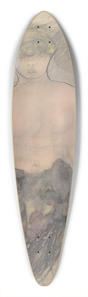Auguste Rodin - Nero 39.3 inch art pintail longboard deck