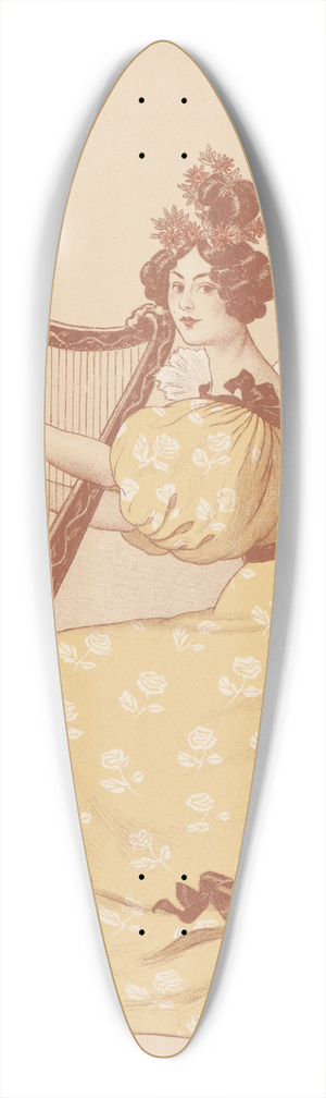 Auguste Roedel - La Romance 39.3 inch art pintail longboard deck