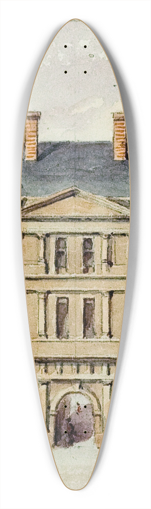 Auguste-Sbastien Bnard - Cour de la Sainte Chapelle. 39.3 inch art pintail longboard deck