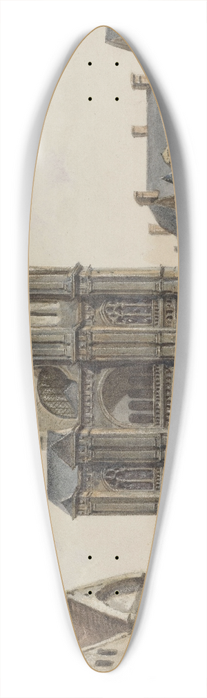 Auguste-Sbastien Bnard - Eglise Saint Eustache 39.3 inch art pintail longboard deck
