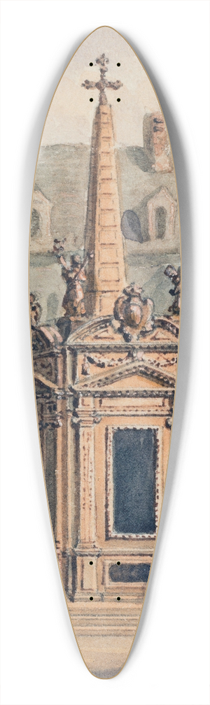Auguste-Sbastien Bnard - La pyramide expiatoire de Jean Chastel 39.3 inch art pintail longboard deck Auguste-Sbastien Bnard - La pyramide expiatoire de Jean Chastel 39.3 inch art pintail longboard deck