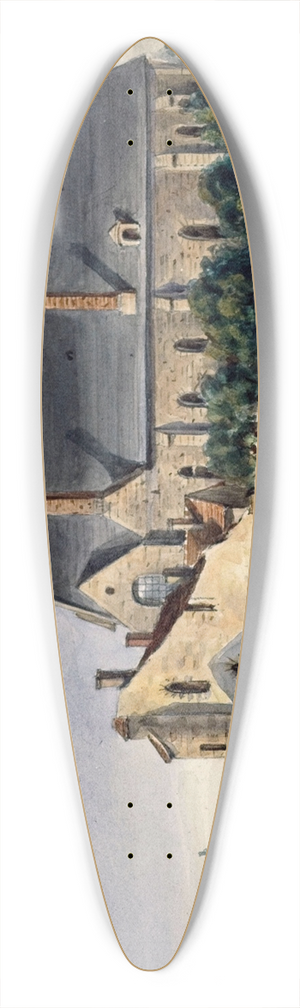 Auguste-Sbastien Bnard - Les restes des btiments de lhtel du Petit Bourbon. 39.3 inch art pintail longboard deck