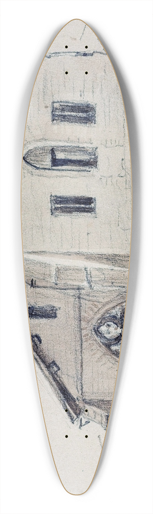 Auguste-Sbastien Bnard - Lglise Saint Jean de Latran 39.3 inch art pintail longboard deck Auguste-Sbastien Bnard - Lglise Saint Jean de Latran 39.3 inch art pintail longboard deck