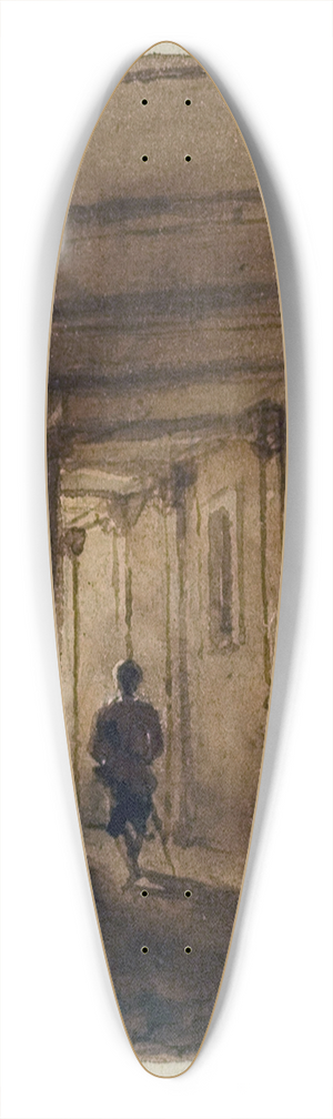 Auguste-Sbastien Bnard - Passage des Jacobins, rue Saint Jacques. 39.3 inch art pintail longboard deck Auguste-Sbastien Bnard - Passage des Jacobins, rue Saint Jacques. 39.3 inch art pintail longboard deck