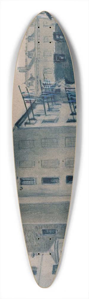 Auguste-Sbastien Bnard - Tour des plerins, cour Saint Jean de Latran. 39.3 inch art pintail longboard deck