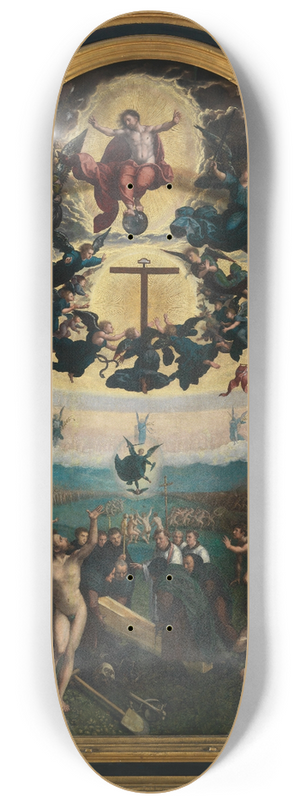 Bernard van Orley - The Last Judgement and the Seventh Act of Mercy; Burying the Dead 8.25 inch art skate deck