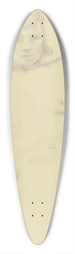 August Haag - Reclining female nude 39.3 inch art pintail longboard deck