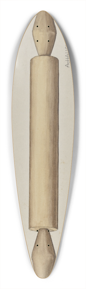 Augustine Haugland - Rolling PIn 39.3 inch art pintail longboard deck