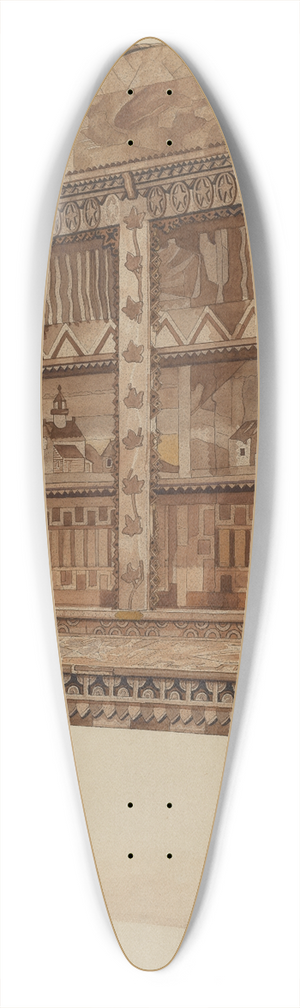 Augustine Haugland - Whalebone Cabinet 39.3 inch art pintail longboard deck