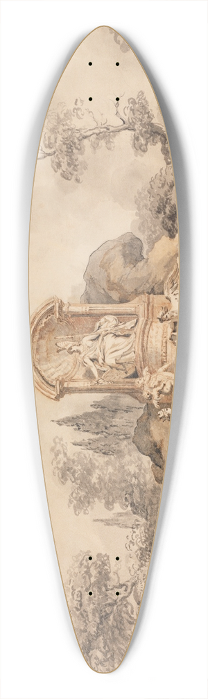Augustin Pajou - Project for a Monumental Fountain 39.3 inch art pintail longboard deck