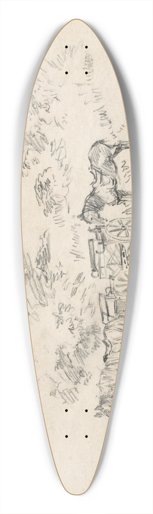 August Kratzer - Pferdekutsche 39.3 inch art pintail longboard deck