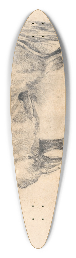 August Kratzer - Pferdestudie 39.3 inch art pintail longboard deck