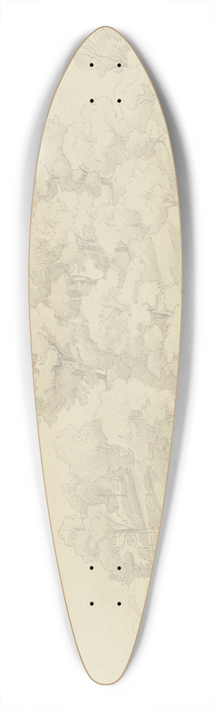 August Lucas - Group of trees near Olevano 39.3 inch art pintail longboard deck