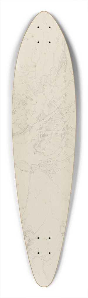 August Lucas - Hollow path near Olevano 39.3 inch art pintail longboard deck