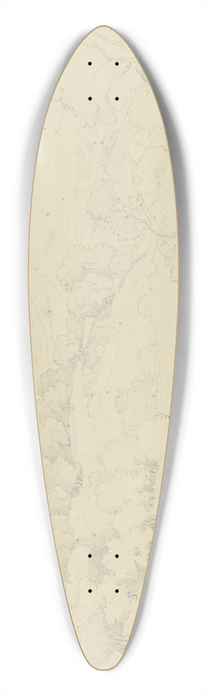 August Lucas - Mountain landscape near Olevano 39.3 inch art pintail longboard deck